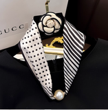 Vintage Elegant Versatile Soft Fabric Fashion Silk Scarf HZ1024