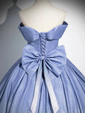 Beautiful Gradient-Color Glitter Sequins Prom Dresses, A-Line Princess Off-The-Shoulder Sleeveless Blue Formal Dresses HZ1024