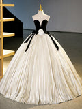 Black Velvet Long Prom Dress, Champagne A-Line Formal Dress Evening Dress HZ1024