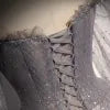 Gray Tulle Sequins Long Prom Dress, Long Sleeve Evening Dress HZ1024